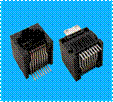 Modular Jack Unshielded pcb 180 smt 8p8c