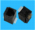 Modular Jack Unshielded pcb 180 smt 6p6c